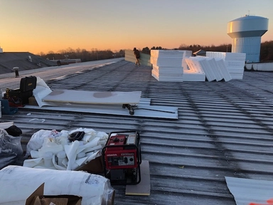 Commercial roofing project by Bel Air Foam & Roofing near Towson, MD