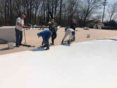 Commercial roofing project by Bel Air Foam & Roofing near Dundalk, MD