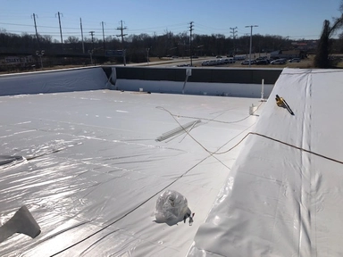 Commercial roofing project by Bel Air Foam & Roofing near Baldwin, MD